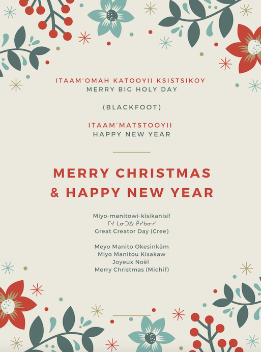 Merry Christmas Indigenous Languages